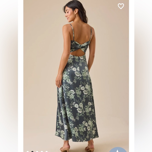 New with tags Altar’d State Reagan Floral Satin Midi Dress - Picture 2 of 5